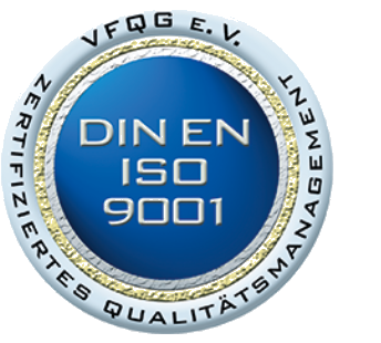 DIN EN ISO 9001 Zertifiziert (VFQG e.V.)